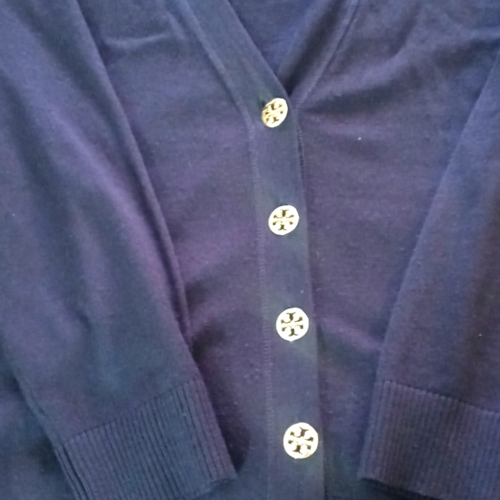 Tory Burch navy blue cardigan
